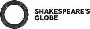 Shakespeare's Globe logo, in black, with a round circle on the left and the words SHAKESPEARE'S GLOBE on the right
